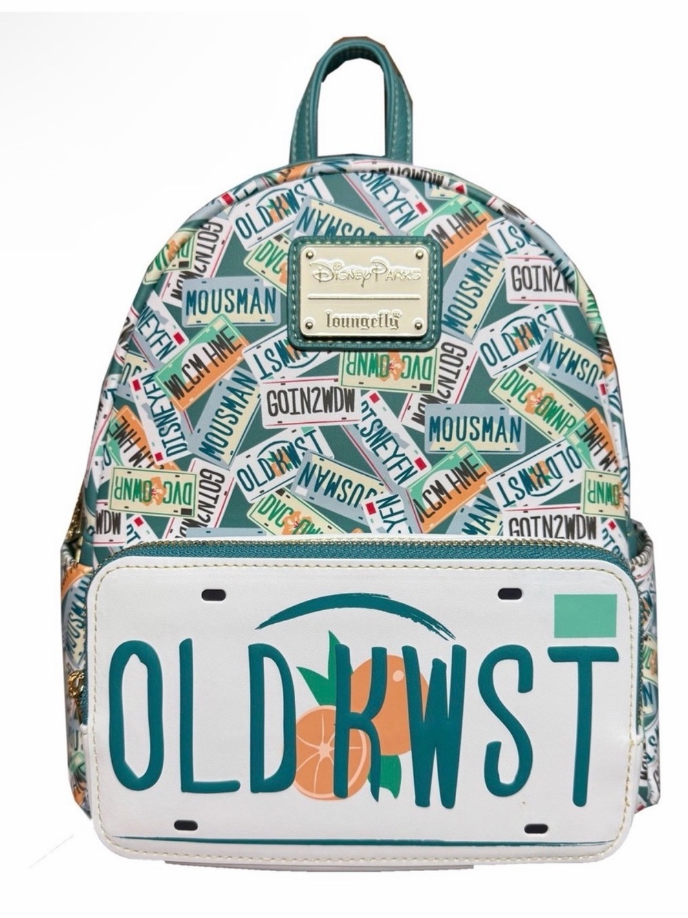 Loungefly Green Old Key West License-Plate Backpack - Picture 1 of 4